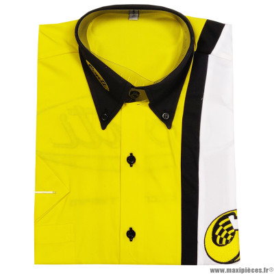 Chemise brodée manches courtes jaune Conti Racing Parts taille M *Prix discount !