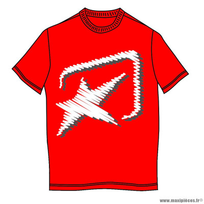 Tee-shirt manches courtes rouge logo Ariete taille L *Prix discount !