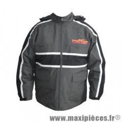 Veste de pluie moto à capuche Wiils taille S gris et noir *Prix discount !