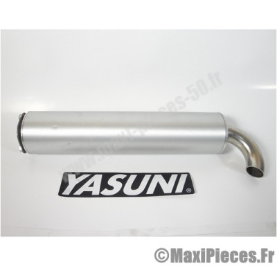 Silencieux yasuni aluminium neuf pour échappement yasuni scooter mbk/yamaha attention ce produit comporte quelque bosse et accrocs due a un mauvais stockage *Prix discount !