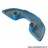 Aileron / Becquet / Spoiler bleu matt pour scooter Conti-Motors SRX 50 R&B ou autres scooter chinois *Déstockage !