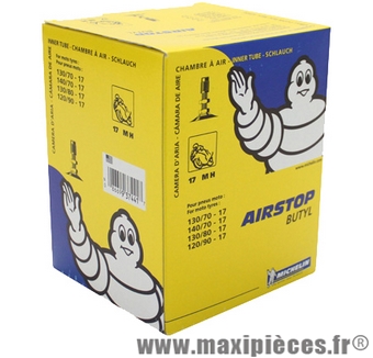 Chambre à air 17 pouces Michelin 17mh 130/70x17 standard droite