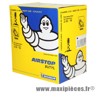 Chambre à air 18 pouces Michelin 18MC (2.50x18) - valve standard droite