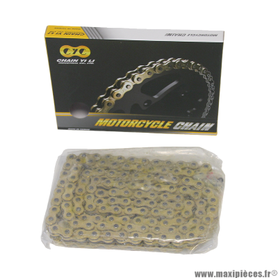 Chaine or renforcée moto/quad/motocross CYC GP520CRM4 120 maillons avec attache rapide * Déstockage !