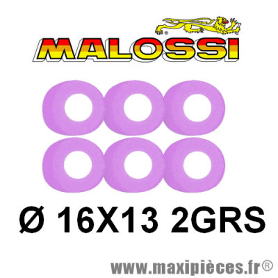 Galets variateur Malossi Ø16x13 poids 2grs pour scooter Peugeot, Gilera, Honda, Kymco, Piaggio, Pgo... *Déstockage !