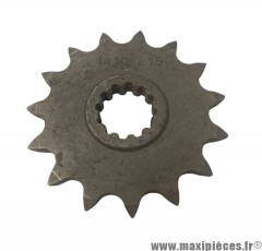 Pignon 15dts 415 pour 50 à boîte avec moteur Minarelli am6 MBK 50 X-POWER, YAMAHA 50 TZR, PEUGEOT 50 XPS, RIEJU 50 RS1 * Déstockage !
