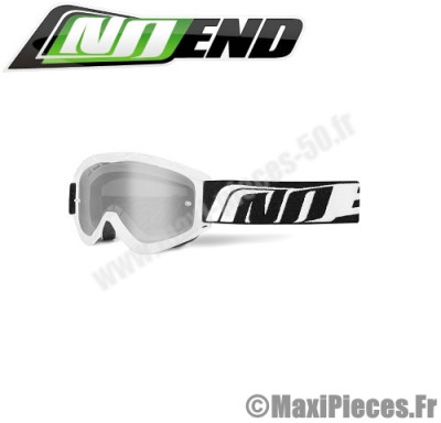 Lunettes casque cross blanc noir