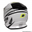 Casque cross adulte marque Doppler taille XXL (T63-64) couleur blanc jaune noir verni