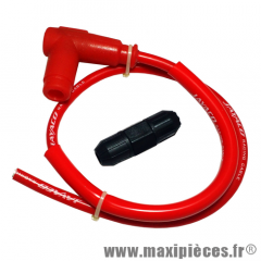 Antiparasite étanche avec fil de bougie racing+adaptateur/prolongateur pour moto, scooter, 50 à boite, cyclomoteur, quad et autres véhicules * Prix spécial !