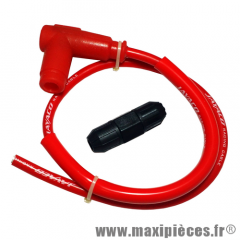 Antiparasite avec fil de bougie racing+adaptateur/prolongateur pour moto, scooter, 50 à boite, cyclomoteur, quad et autres véhicules * Prix spécial !