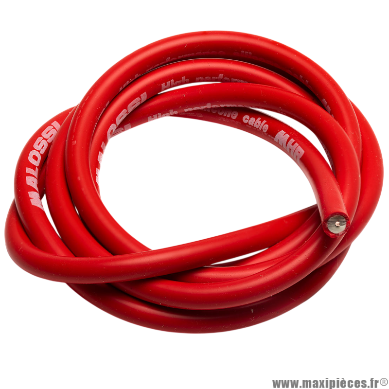 Fil de bougie/Câble d'allumage racing Malossi MHR (Ø7mm) pour moto, scooter, 50 à boite, cyclomoteur, quad et autres véhicules * Prix spécial !