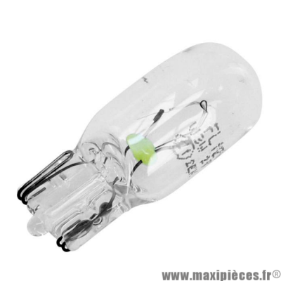 Ampoule 12v 3w blanc W3W (x10) pour compteur de moto, scoot, auto,...