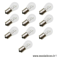 Ampoule 12V 21W norme P21W blanc BA15S (Boîte de dix) * Prix spécial !
