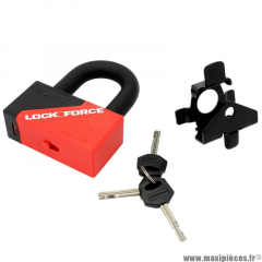 Antivol mini U Lockforce securit 55X43mm Ø16mm avec support- 3 clés  - Homologué classe SRA * Prix spécial !