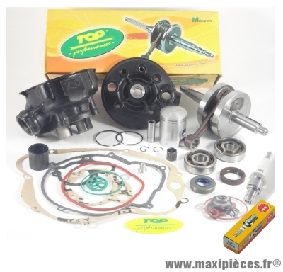 Pack 50cc kit moteur complet top performances (haut moteur fonte, vilo renforcé, roulement, joint...)pour:am6 rs rx mx tzr dtr dtx xp6 xps x-limit power beta rr sm mrx rs2 smx spike hrd ...