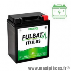 Batterie gel FTX7L-BS 12V 6 AH (équivalente à une YB9-B) prêt à l'emploi sans entretien (dimension: Lg113 L70 H130)