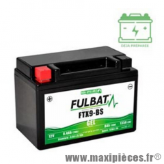 Batterie gel 12V 8 ah FTX9-BS (équivalente à une YTX9-BS) prêt à l'emploi sans entretien (dimension: Lg150xL87xH105)