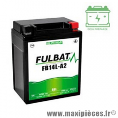 Batterie gel FB14L-A2 12V 14 AH (équivalente à une YB14L-A2) prêt à l'emploi sans entretien (dimension: Lg135 L90 H167)