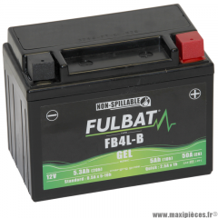 Batterie 12v 5ah FB4L équivalente a une YB4L-B sans entretien activée en usine pour tous les 50cc dimension: lg120xl70xh92