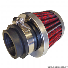 Filtre a air Ø 28/35mm cornet droit chromé small montage sur carburateur adaptable ou Dellorto PHVA/PHBN/PHBG (12/16/17,5/19/21)/Gurtner (scooter) * Prix spécial !