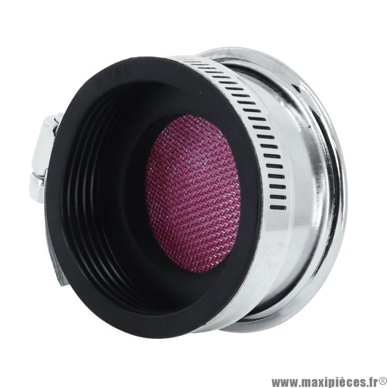 Filtre a air a grille plate contour chromé adaptable pour carburateur sha Ø 56-59mm