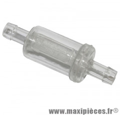 Filtre essence/carburant transparent cylindrique Malossi Ø8mm 114 microns
