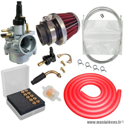 Pack carburation racing PHVA 17,5 universel pour moto 50 à boite scooter cyclomoteur * Prix spécial !