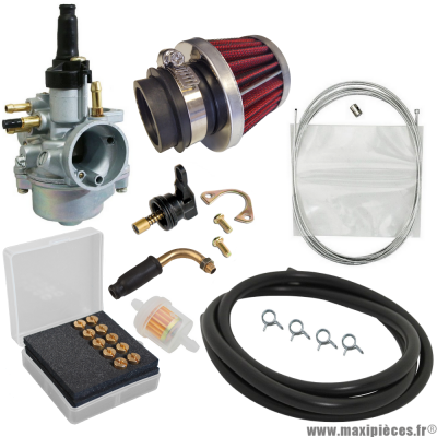 Pack carburation racing PHVA 17,5 universel pour moto 50 à boite scooter cyclomoteur * Prix spécial !