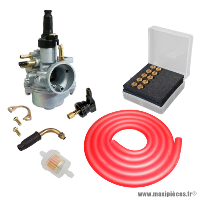 Pack carburation PHVA 17,5 performance universel + 10 gicleurs pour moto 50 à boite scooter cyclomoteur * Prix spécial !