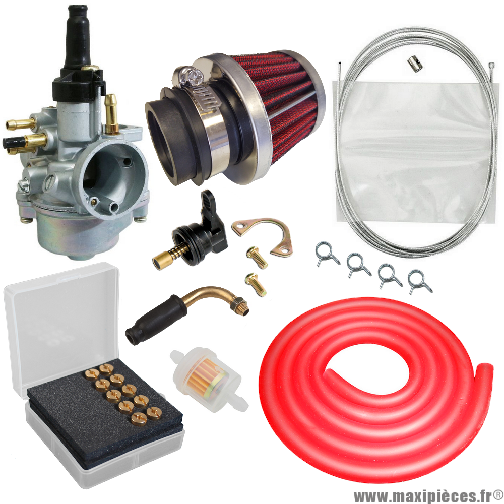 Pack carburation racing PHVA 17,5 universel pour moto 50 à boite scooter cyclomoteur * Prix spécial !