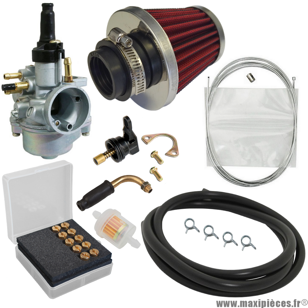 Pack carburation racing PHVA 17,5 universel pour moto 50 à boite scooter cyclomoteur * Prix spécial !