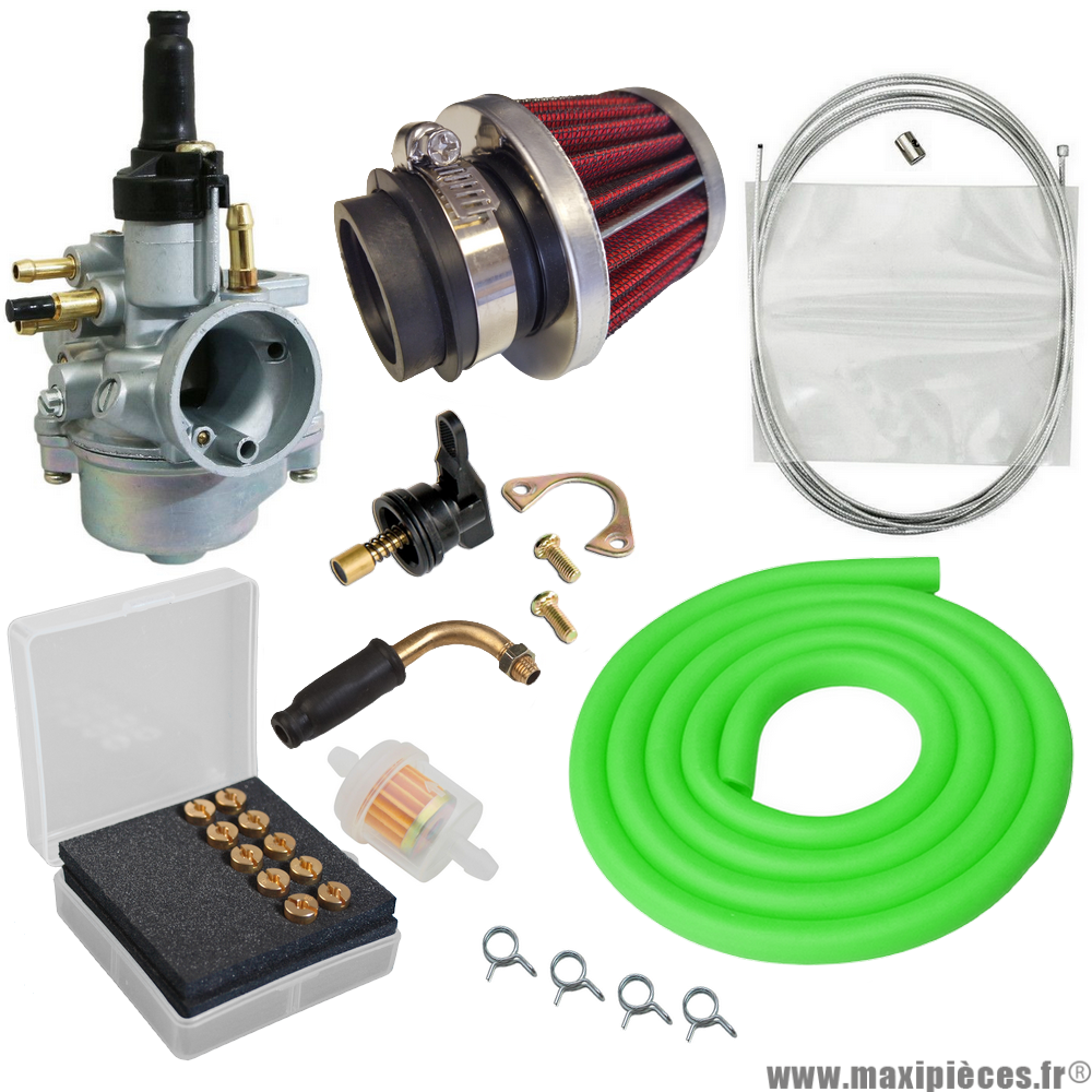 Pack carburation racing PHVA 17,5 universel pour moto 50 à boite scooter cyclomoteur * Prix spécial !