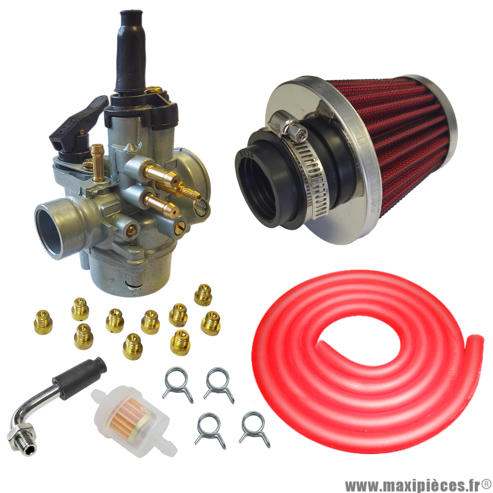 Pack carburation racing PHVA 17,5 pour moto 50 à boite scooter cyclomoteur et autres * Prix spécial !
