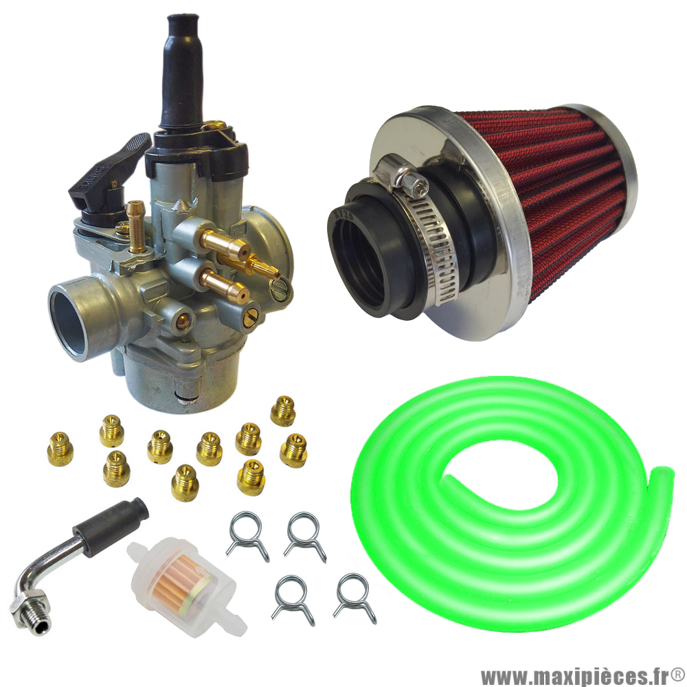 Pack carburation racing PHVA 17,5 pour moto 50 à boite scooter cyclomoteur et autres * Prix spécial !
