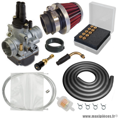 Pack carburation racing PHBG 21 universel pour moto 50 à boite scooter cyclomoteur * Prix spécial !