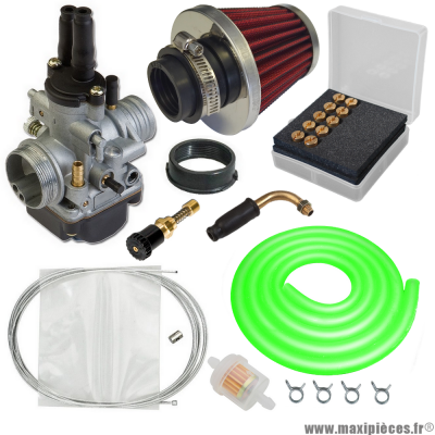 Pack carburation racing PHBG 21 universel pour moto 50 à boite scooter cyclomoteur * Prix spécial !