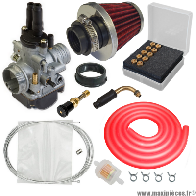 Pack carburation racing PHBG 21 universel pour moto 50 à boite scooter cyclomoteur * Prix spécial !