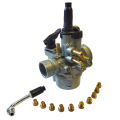 Carburateur phva 17,5 avec starter à gâchette et 10 gicleurs pour scooter, mécaboite, cyclomoteur et autres * Prix spécial !
