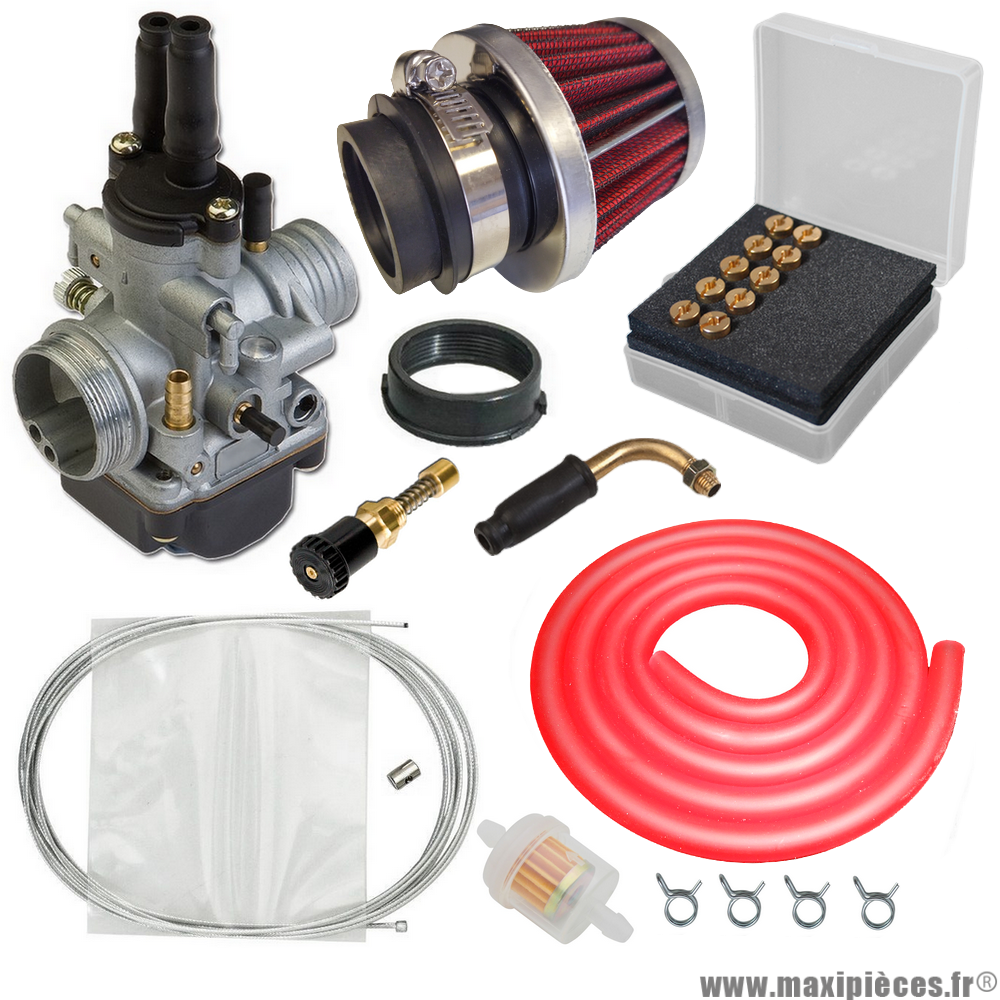 Pack carburation racing PHBG 21 universel pour moto 50 à boite scooter cyclomoteur * Prix spécial !