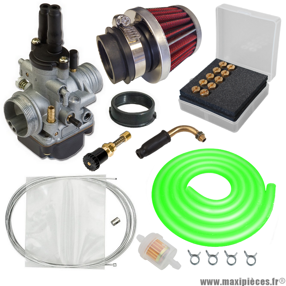 Pack carburation racing PHBG 21 universel pour moto 50 à boite scooter cyclomoteur * Prix spécial !