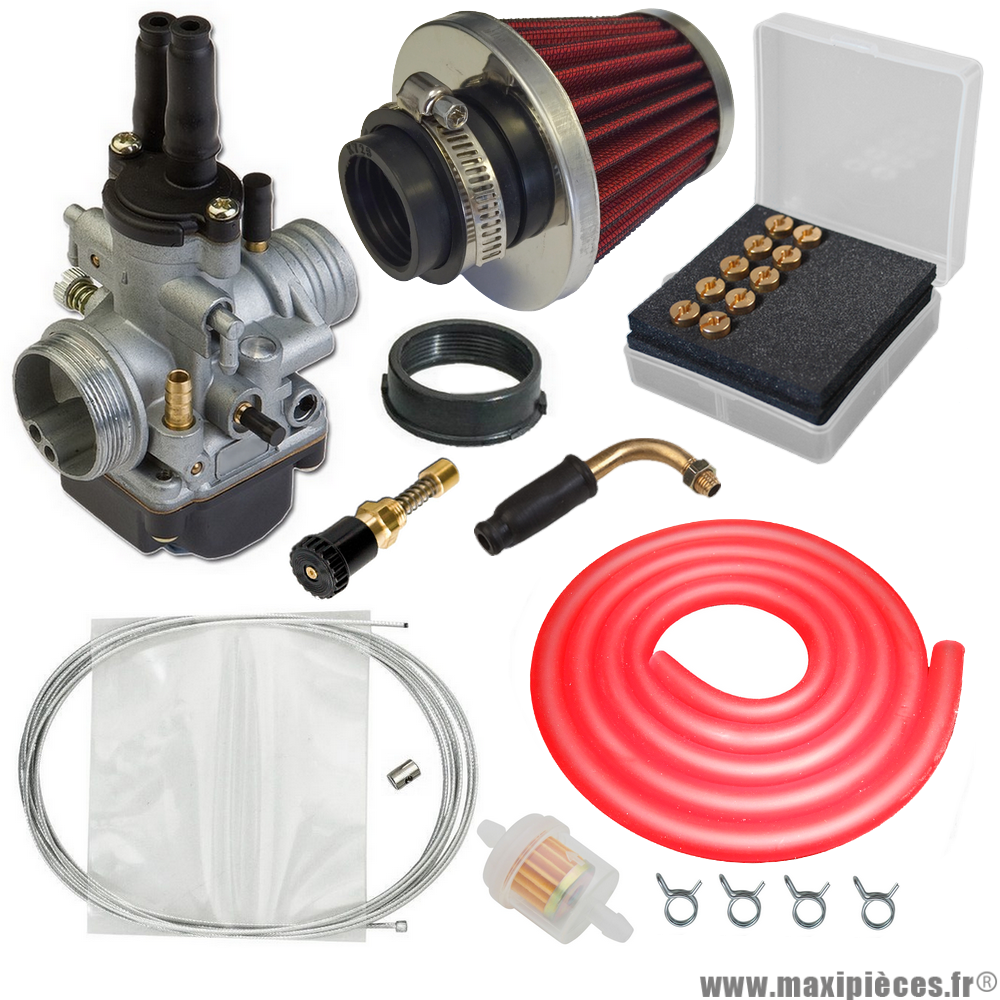Pack carburation racing PHBG 21 universel pour moto 50 à boite scooter cyclomoteur * Prix spécial !