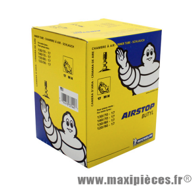 Chambre à air 17 pouces Michelin (120+130+140/90x17 et 130/80x17) - valve TR4