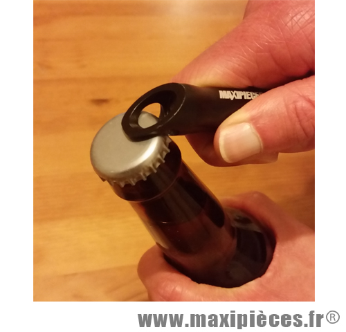 Porte-clés lampe led décapsuleur Maxipièces noir