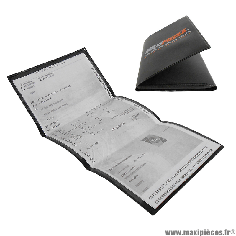 Porte carte grise 3 volets en PVC Maxipieces - Maxi Pièces 50