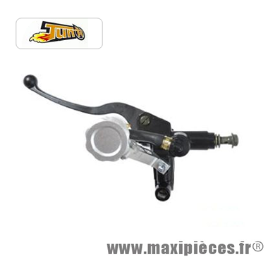 Maître cylindre de frein Tun'r universel gauche noir avec réservoir séparé bouchon argent pour moto