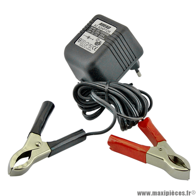Chargeur de batterie Acsa 12V 0.5A pièce pour Scooter, Mécaboite, Maxi Scooter, Moto, Quad * Prix spécial !