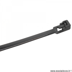 Collier de serrage (Rilsan / Rislan / Colson) nylon noir réutilisable à l'unité longueur 180mm largeur 5mm