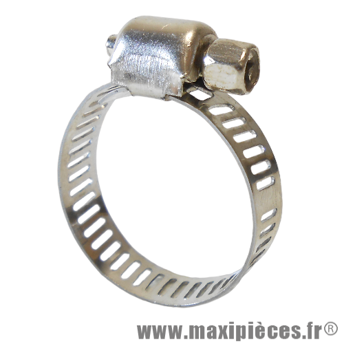 Collier de serrage acier ouverture max 26mm fermeture max 12mm (A l'unité) pour Scooter, Mécaboite, Mobylette, Maxi Scooter, Moto, Quad
