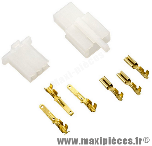 Cosse connecteur 3 fiches pour scooter moto quad mob - Maxi Pièces 50