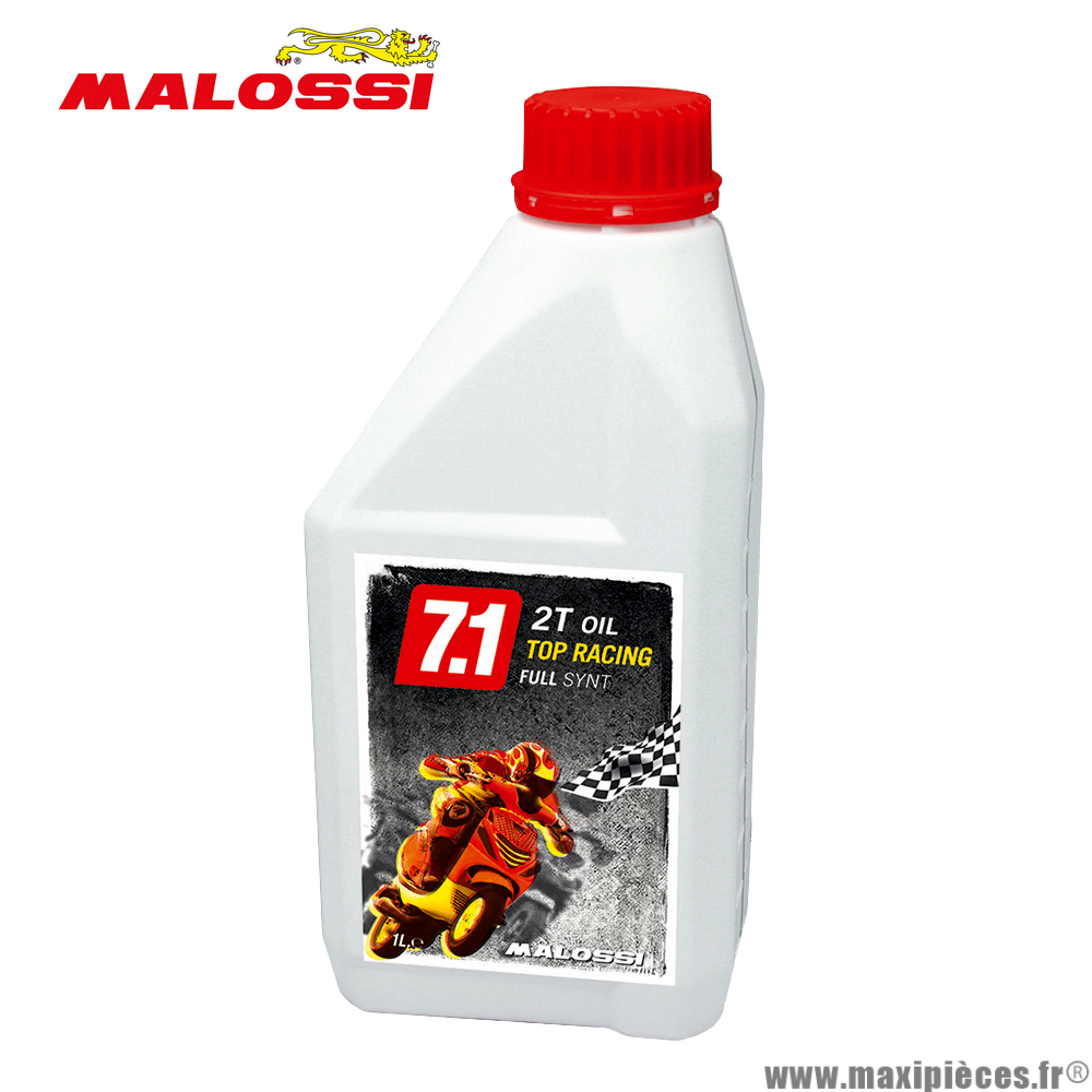 Huile Malossi 7.1 top racing 100% synthèse moteur 2T 50cc. - Maxi